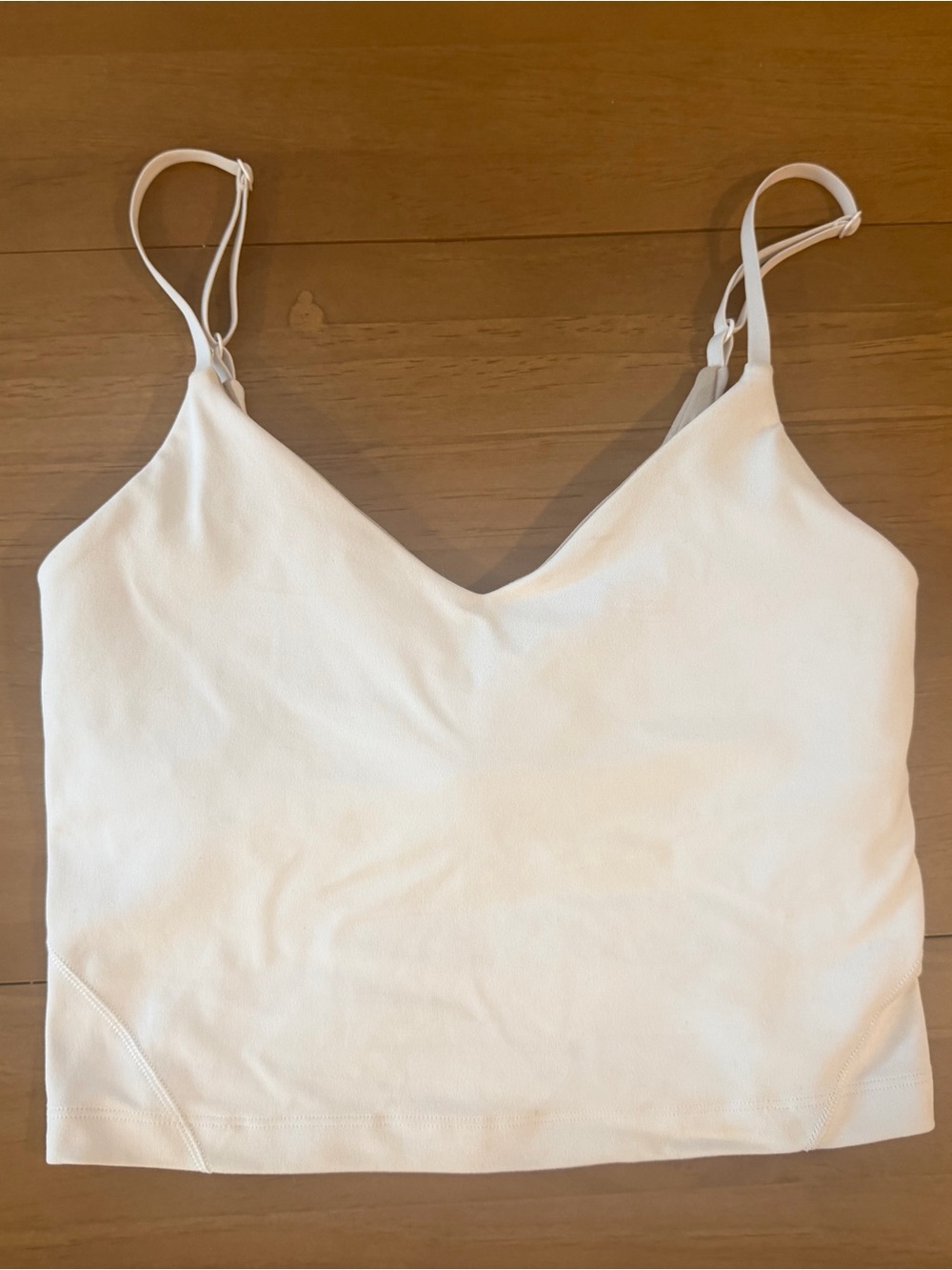 lululemon athletica White V-Neck Adjustable-Strap Tank